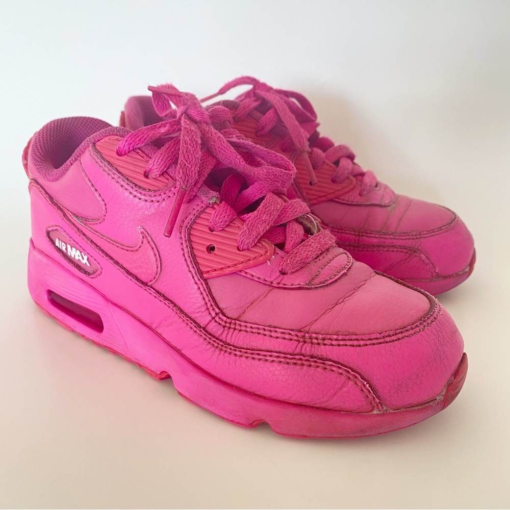 NIKE Air Max 90 Leather Hot Pink Sneaker